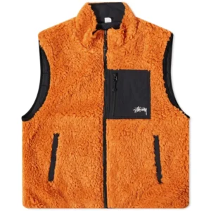 Stussy Sherpa Oranje Vest