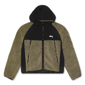 Stussy Stone jack met sherpapanelen en capuchon