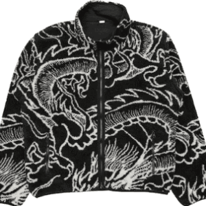 Veste Sherpa Stussy Dragon Noir