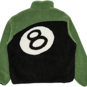 Omkeerbare Stussy 8 Ball Sherpa Jas Groen